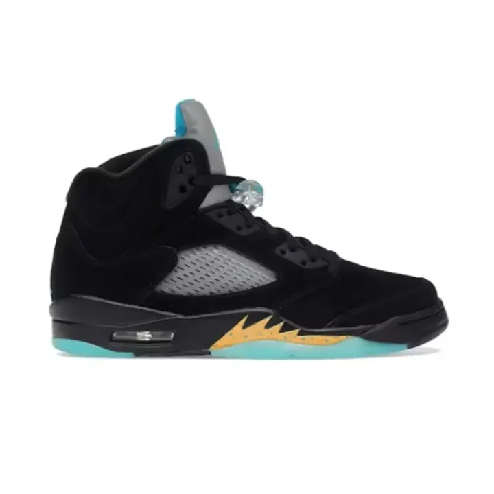 Jordan 5 Retro Aqua Basketball Shoes in Black and Aqua