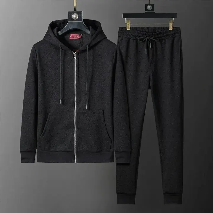 Gucci Black Monogram Hooded Matching Set