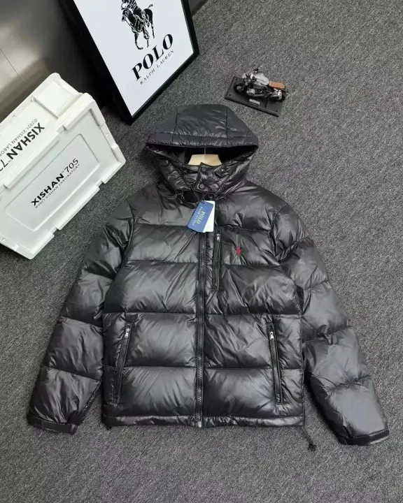 Ralph Lauren Black Hooded Puffer Jacket