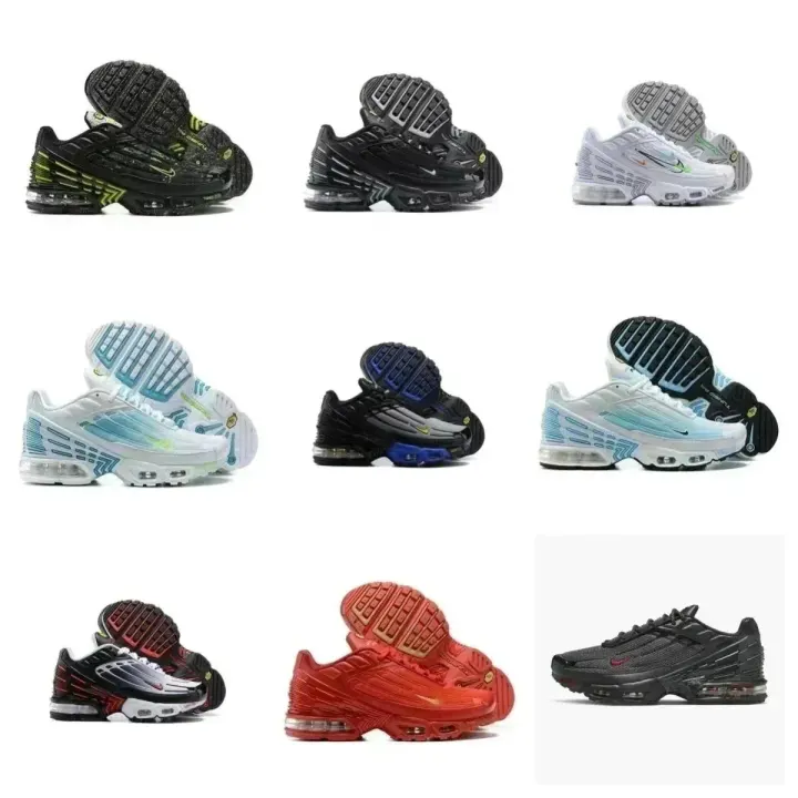 Nike Air Max Plus Sneakers in Black, White and Blue