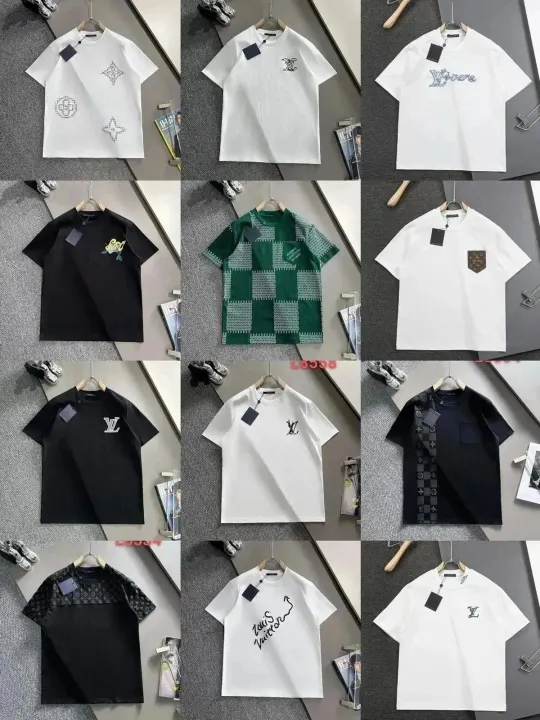 Louis Vuitton Monogram Graphic T-Shirt in Schwarz und Weiß