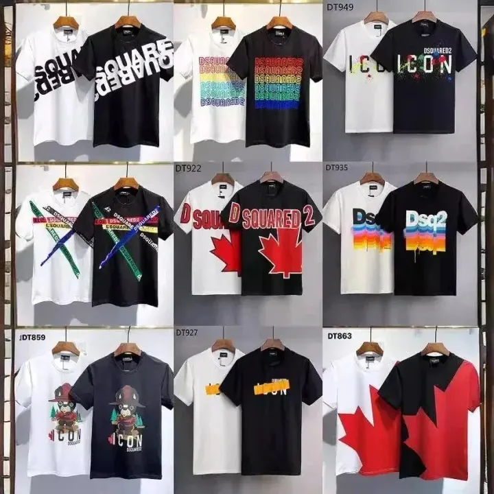 Dsquared2 Graphic T-Shirt Collection in Black and White