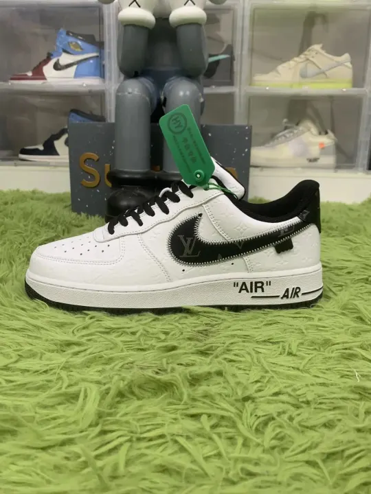 Louis Vuitton x Nike Air Force 1 Low Sneakers, White/Black