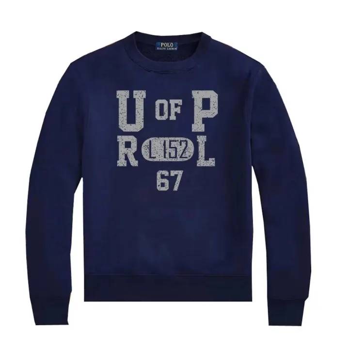 Ralph Lauren Navy Blue Graphic Crewneck Sweatshirt