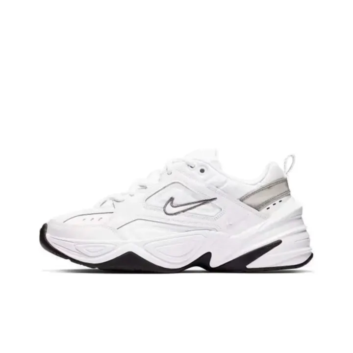 Nike White Chunky Lifestyle Sneakers with Black Sole Accent