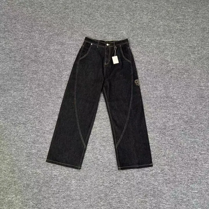 Trapstar Wide-Leg Denim Jeans in Black and Washed Blue