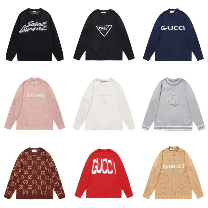 Gucci Strickpullover mit grünem GG-Monogramm