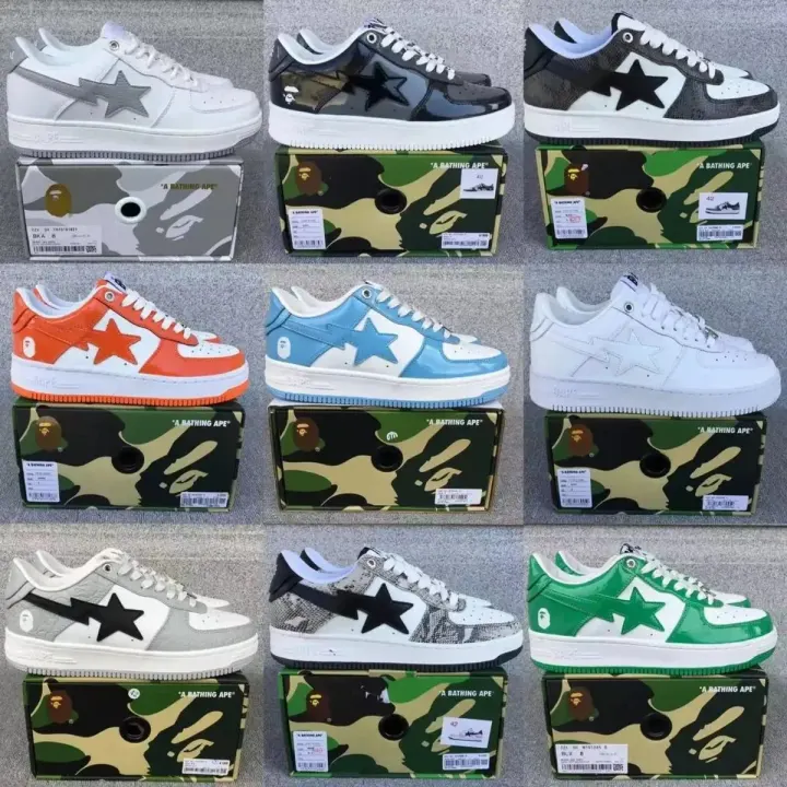 BAPE Bapesta Low Top Sneakers in Multiple Colorways