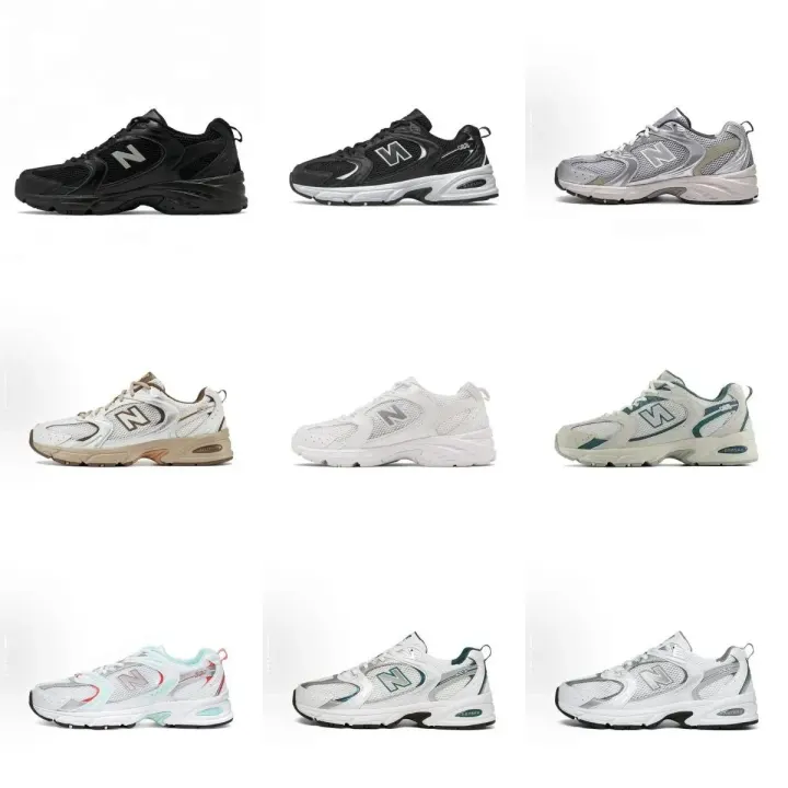 New Balance 530 Mesh Running Sneakers in Black, Grey & White