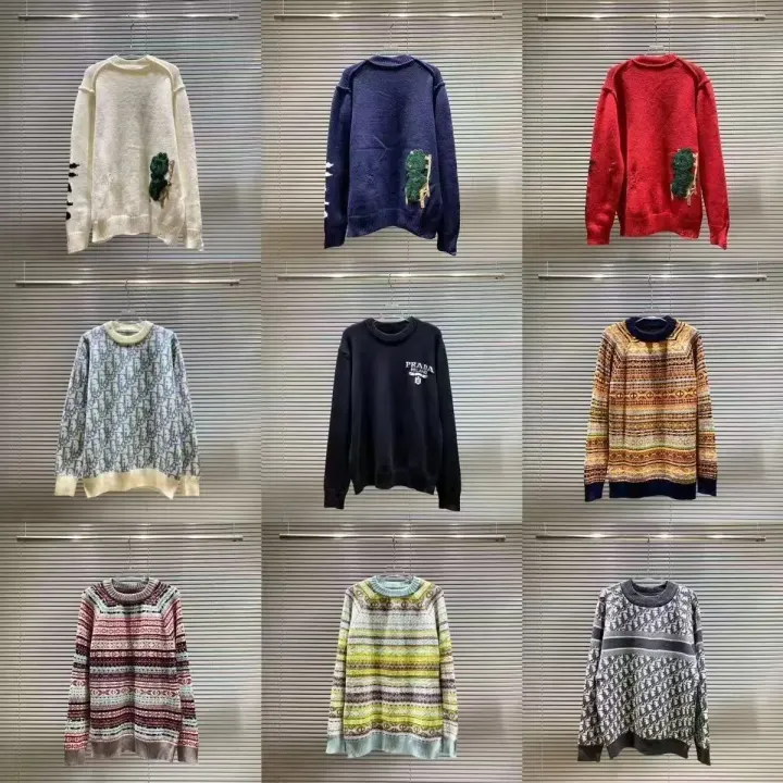 Dior Logo Knit Sweater in Cream and Jacquard