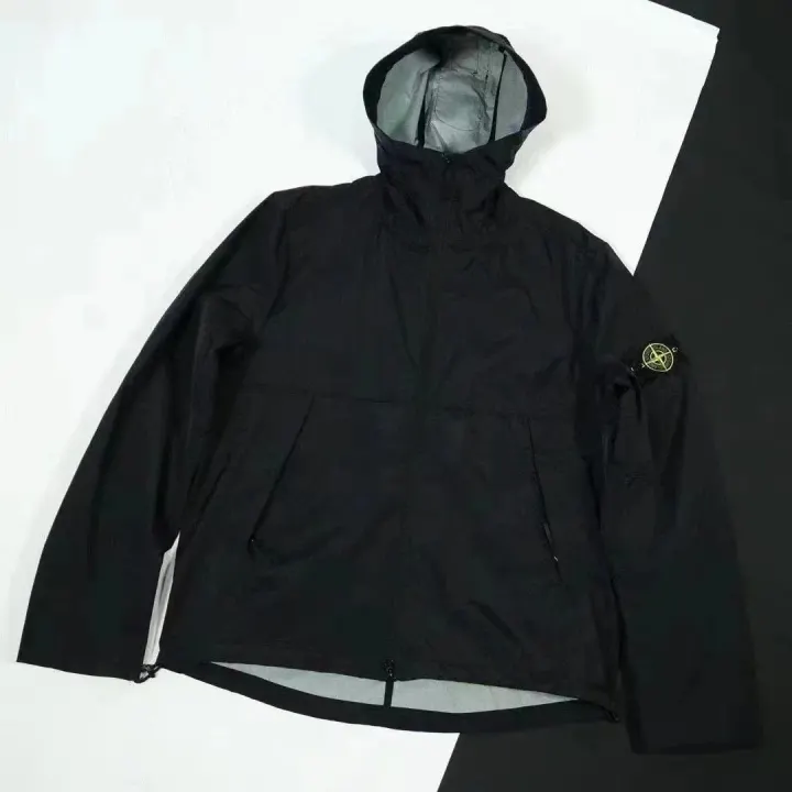 Stone Island Black Hooded Technical Windbreaker