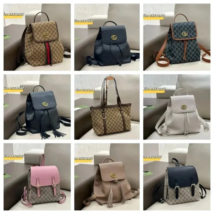 Gucci GG Canvas schoudertas in marineblauw, beige en roze