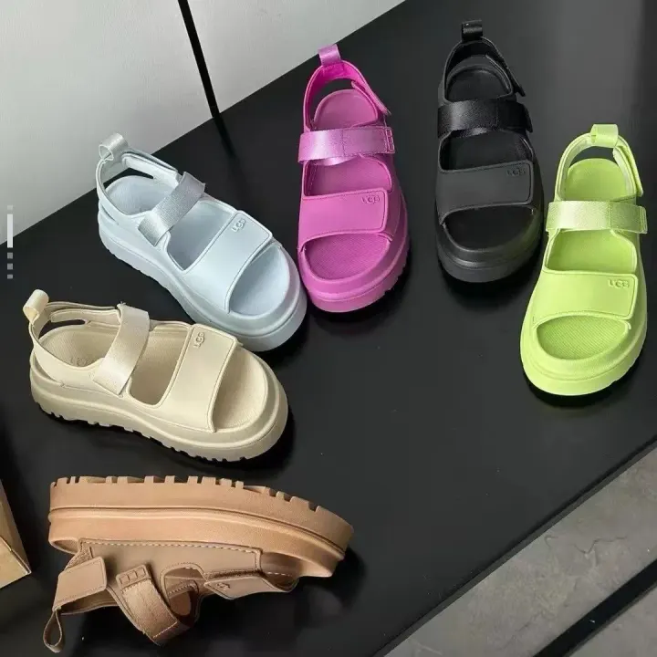 UGG Hook-and-Loop Platform Sandals in Assorted Colors