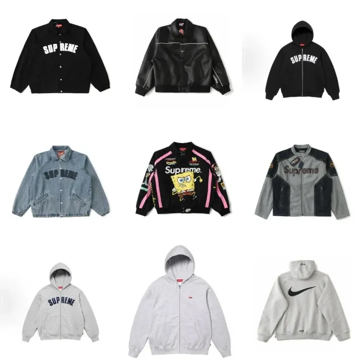 Supreme Black and Grey Casual Jacket Collection