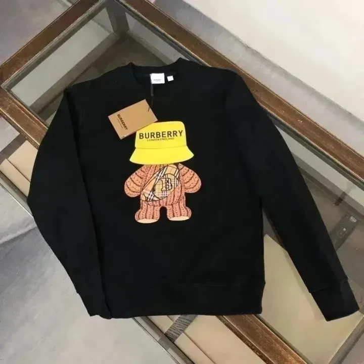 Burberry Black Graphic Crewneck Sweatshirt