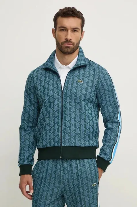 Lacoste Teal Monogram Track Jacket