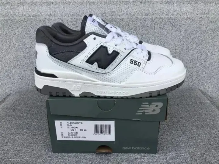 New Balance 550 White/Black Athletic Sneakers