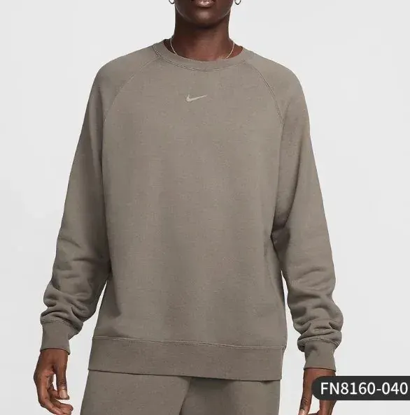 Nike Olive Fleece-Lined Crewneck Sweatshirt