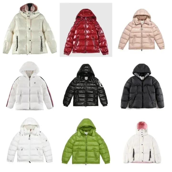 Moncler Glossy Hooded Puffer Jacket in Multiple Colors