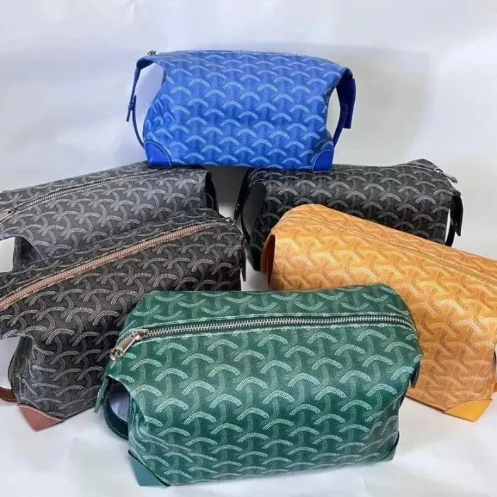 Goyard Jouvence Toiletry Bag in Green Chevron