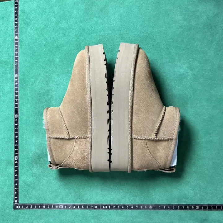 UGG Platform Ultra Mini Boots in Beige and Grey