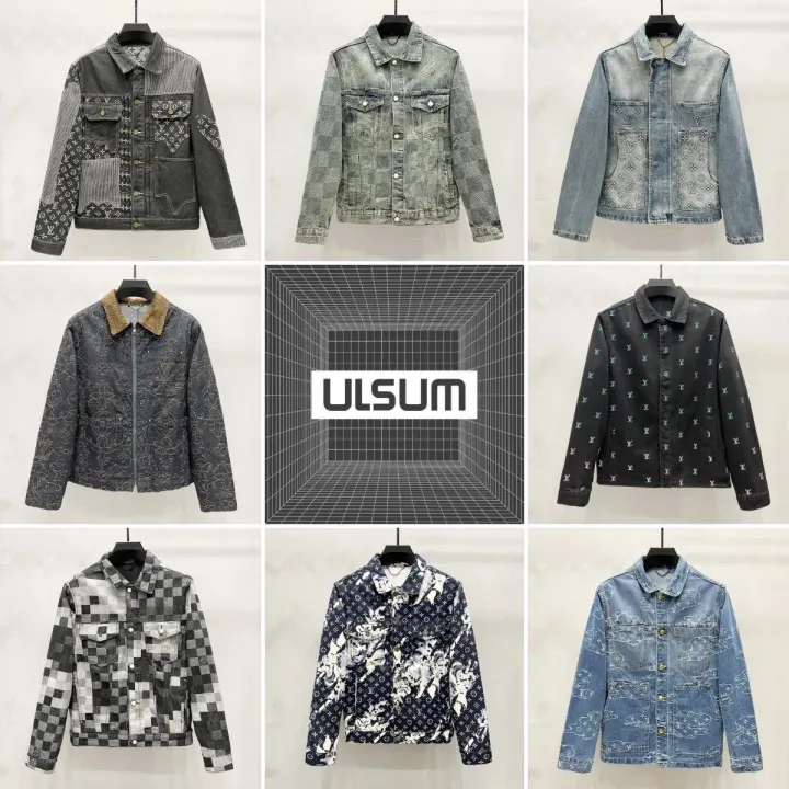 Louis Vuitton blaues Jeanshemd mit langen Ärmeln und Monogramm-Details