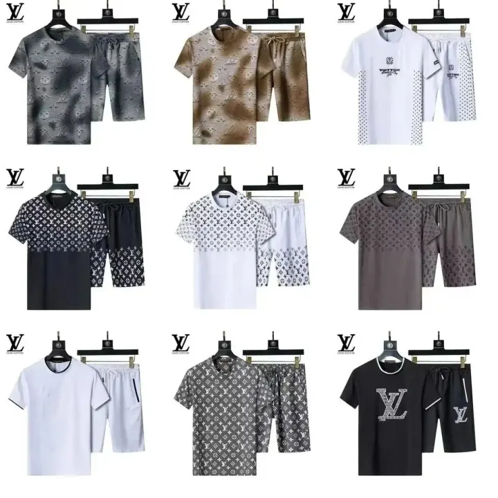 Louis Vuitton Black Monogram T-Shirt and Shorts Matching Set
