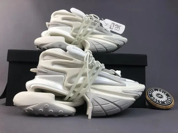 Balmain White Chunky Lifestyle Sneakers