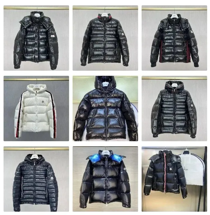 Moncler Black Glossy Hooded Puffer Jacket