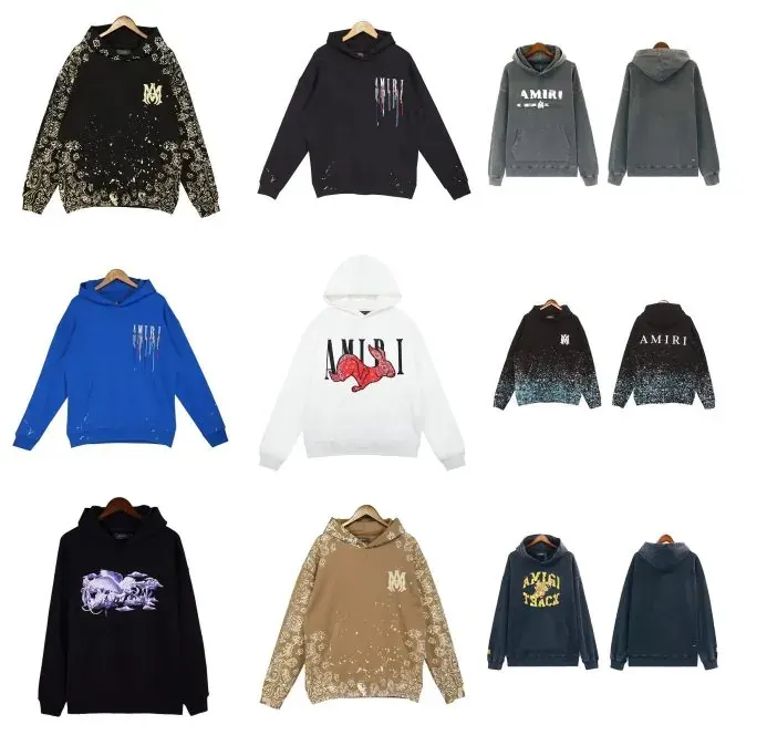 AMIRI Black Paisley Print Crewneck Sweatshirt