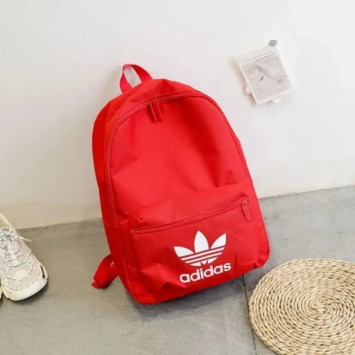 Adidas Red Logo Backpack-Style Handbag