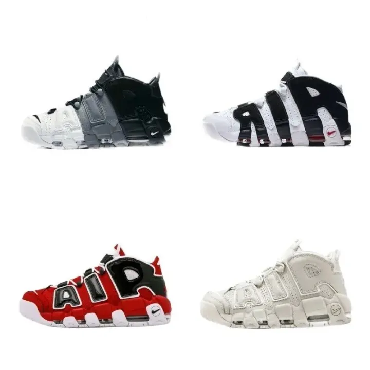 Nike AIR High-Top Sneakers in Black, White, and Red Colorways