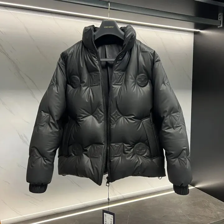 Louis Vuitton Black Monogram Embossed Puffer Jacket