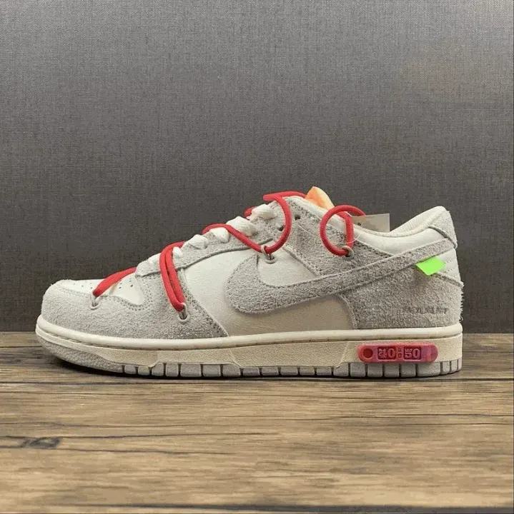 Nike Low-Top Suede Sneakers with Red Rope Lacing
