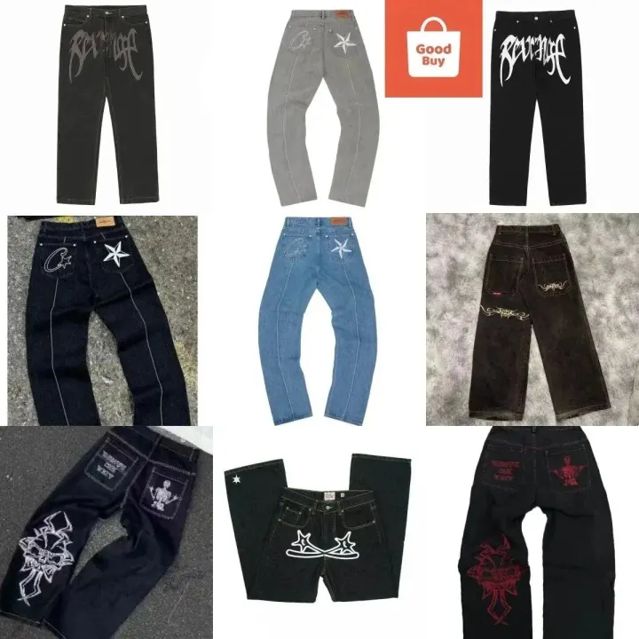 Revenge Black Graphic Denim Pants