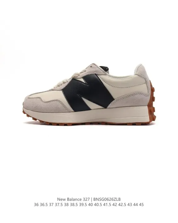 New Balance 327 Beige Black Gum Sneakers