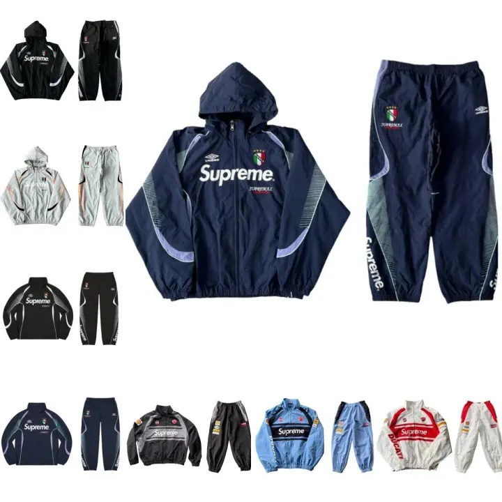 Supreme Navy Hooded Matching Set with Sport Logo Details