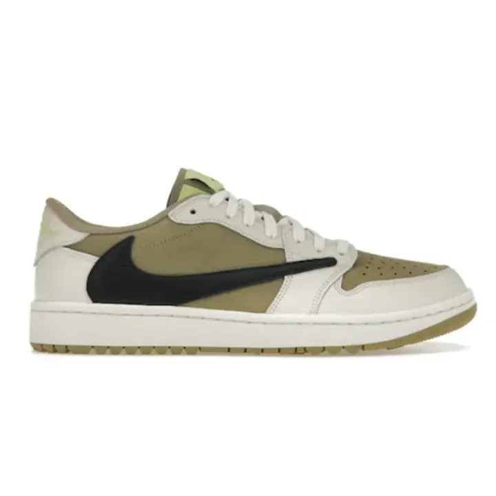 Nike Low-Top Sneakers in Neutral Olive, White, and Black