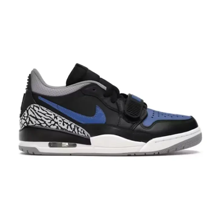 Jordan Low Sneakers in Black and Royal Blue