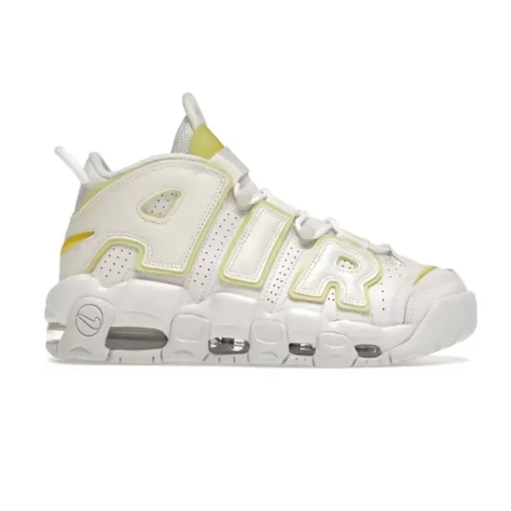 Nike Air More Uptempo Light Citron White Sneakers