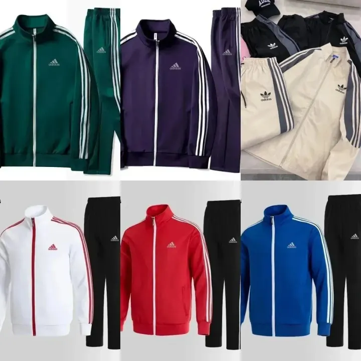 Adidas Track Suit Matching Set with Contrast Stripes