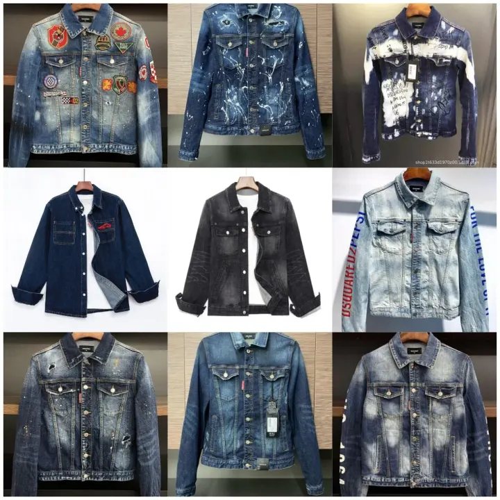 Dsquared2 Distressed Blue Denim Jacket Collection