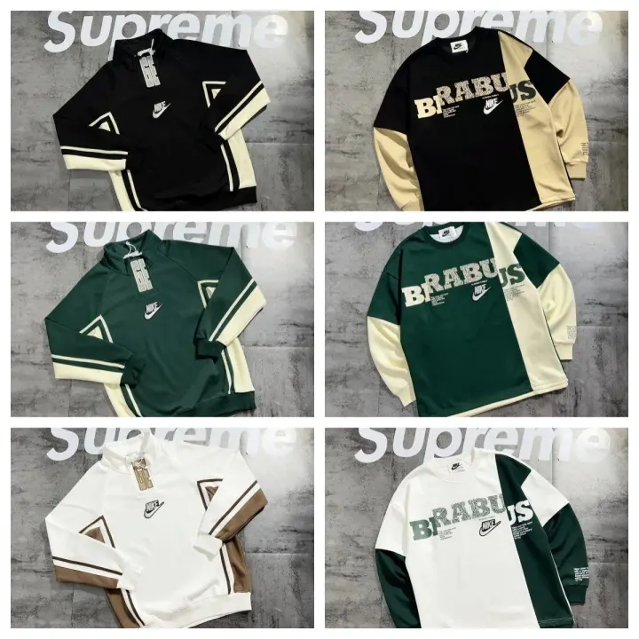 Supreme Multicolor Colorblock Graphic Crewneck Sweatshirt