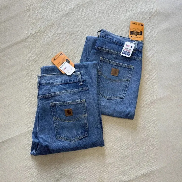 Carhartt Loose Fit Blue Straight Leg Jeans
