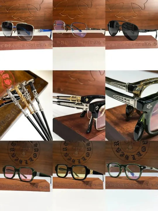 Chrome Hearts Black & Silver Detail Sunglasses