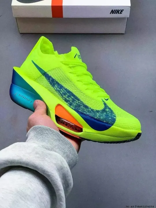 Nike Alphafly 3 Running Sneakers in Neon Volt Blue