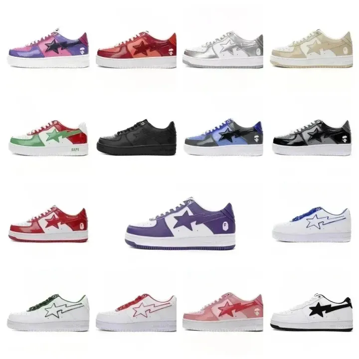 BAPE Low-Top Star Logo Sneakers in Multi-Color