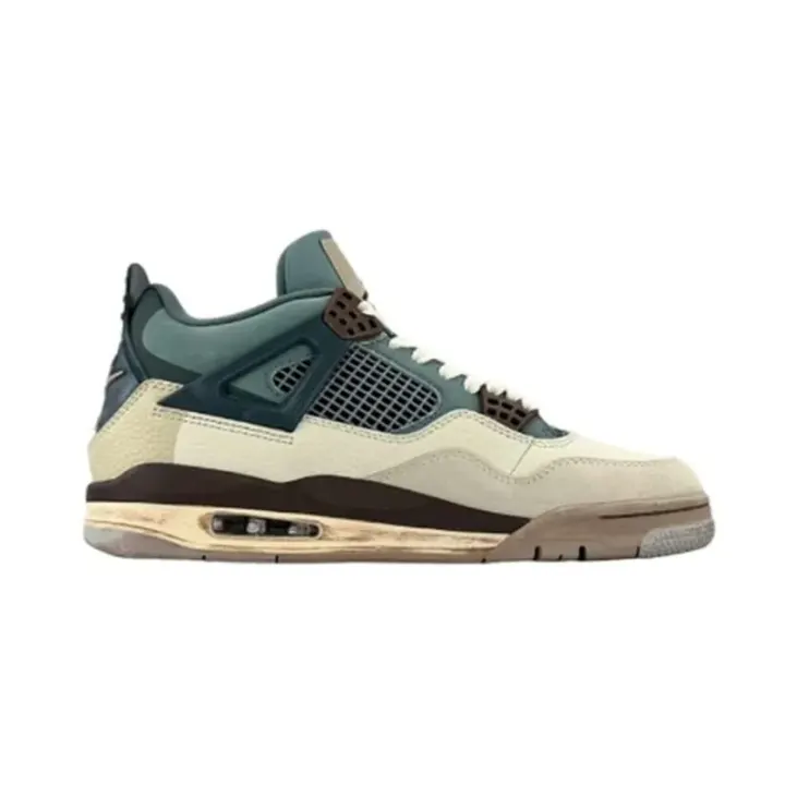 Jordan Air Jordan 4 Basketball Shoes in Teal, Cream and Brown