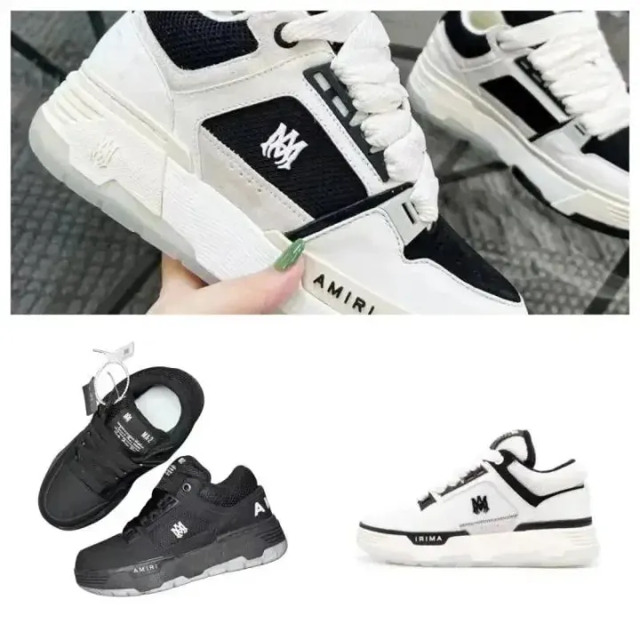 AMIRI Black and White Athletic Casual Sneakers