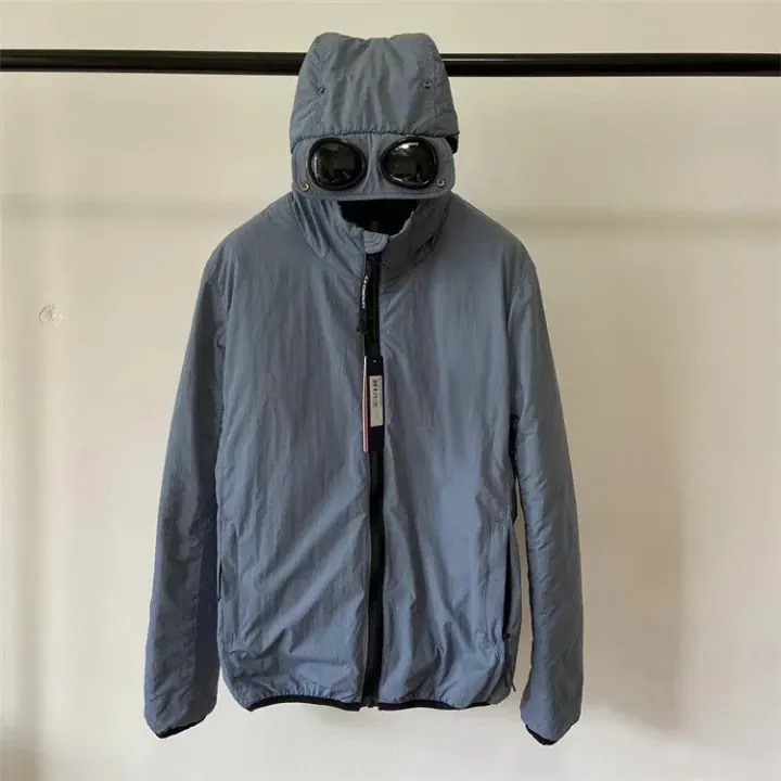 C.P. Company Grey Goggle Hooded Puffer Jacket